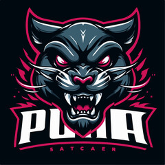ferocious panther vector illustration 