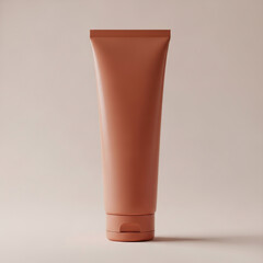 Small White Cosmetic Tube on Subtle Textured Surface Minimal Skincare Mockup