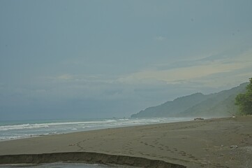 beach near La Leona ranger station in the Corcovado National Park in Costa Rica