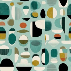 vector seamless pattern with glasses and shoes