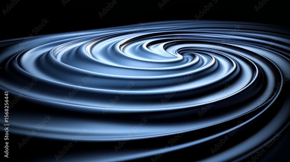 Poster blue wave with a dark background. the wave is very large and has a lot of detail