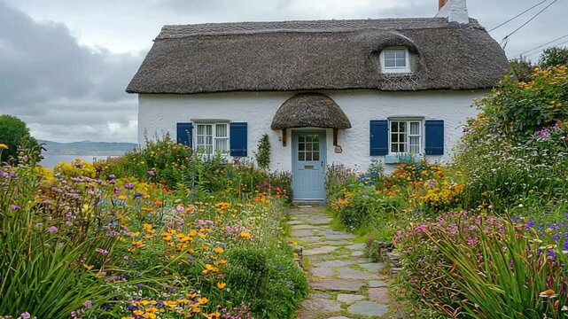 whitewashed cottage exterior in cornwall video