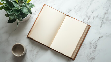 Open Book with Blank Pages