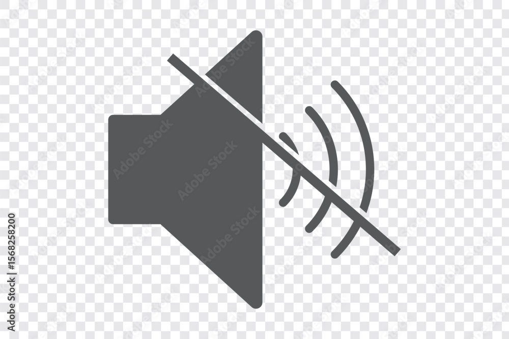 Poster sound off icon vector. speaker icon vector. sound volume mute. loudspeaker icon vector.