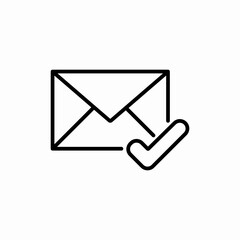 confirmed email message icon vector sign
