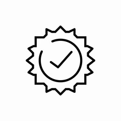 quality certification badge icon vector sign