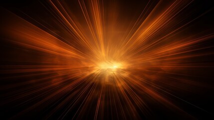Bright orange explosion in the sky. The explosion is surrounded by a dark background