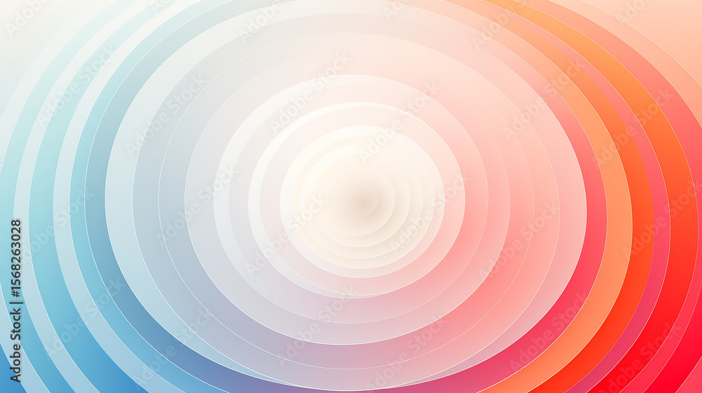 Poster abstract background pastel color concentric circles gradient design soft hues circular pattern light
