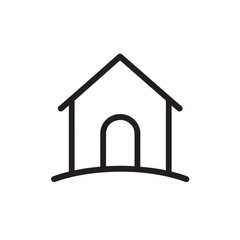 Minimal Home Icon Simple House Line Symbol for Real Estate and App UI Design