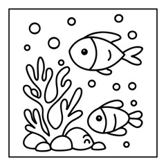black and white summer coloring pages