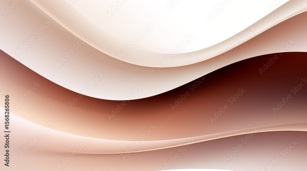 Aufkleber brown and white wave pattern. the color of the wave is brown and the color of the background is whit