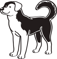 Fototapeta premium Black and white dog