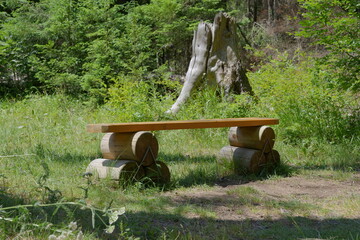 wooden bench