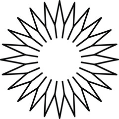 Abstract Geometric Sunburst Design Circular Mandala Pattern Vector Illustration