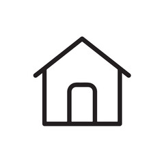 Minimal Home Icon Simple House Symbol for Website UI and Real Estate Design