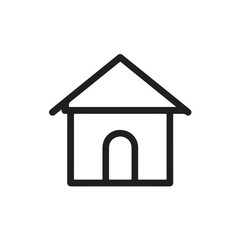 Minimal House Icon Simple Home Symbol Vector on White Background