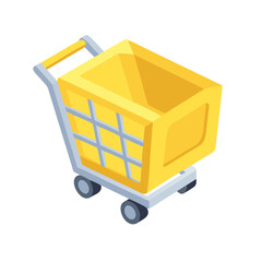 shopping cart with clipping path