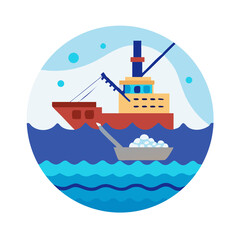 Obraz premium ship in the sea