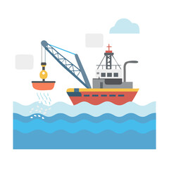 cargo ship in the sea