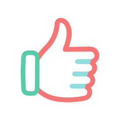 Fototapeta premium thumb up like symbol