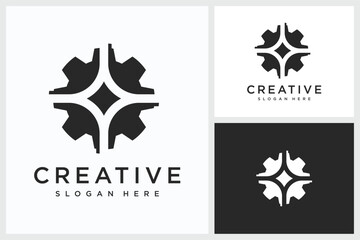 Star Gear Design Inspiration. Star Gear Symbol Logo Vector Template Design, Star Gear Design Logo Vector Illustration