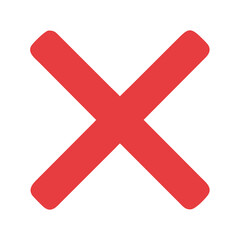 Fototapeta premium red cross mark