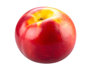 ripe peach isolated on transparent background Generative Ai.
