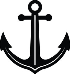 Sea anchor vector silhouette
