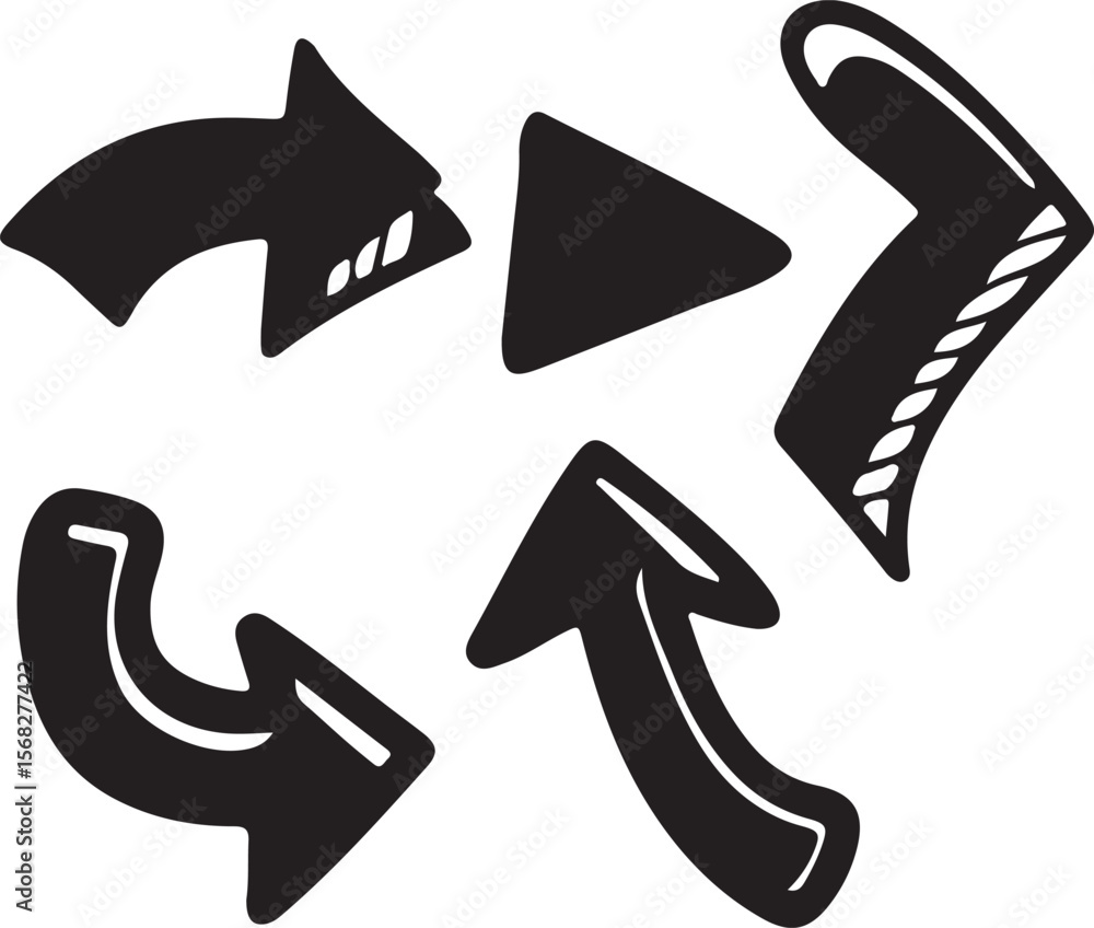 Poster this captures the main visual (arrows), their style (blue, 3d, vector), and usage context (web, busi
