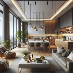 Stylish Luxury Designs for Open Living and Dining Rooms
