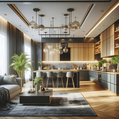 Stylish Luxury Designs for Open Living and Dining Rooms
