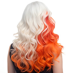 long blond hair isolated