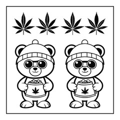 Obraz premium set of funny cartoon characters