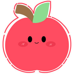 Cute Smiling Apple Illustration
