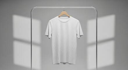 White T-Shirt Mockup Clean Apparel Template for Design Presentations