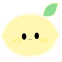 Smiling Lemon Character
