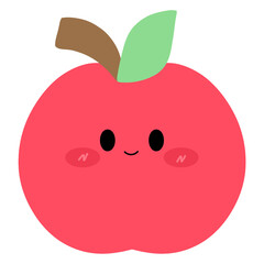 Cute Smiling Apple Illustration