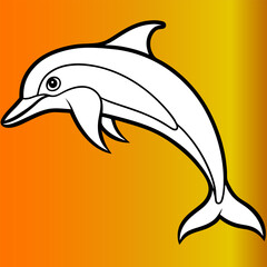 Fototapeta premium 3d rendering of colorful dolphins