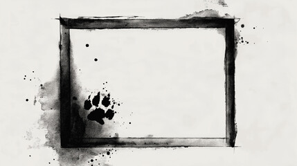猫の足跡のフレーム
