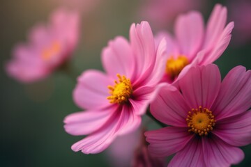 Fototapeta premium A close up of a blooming Cosmos flower