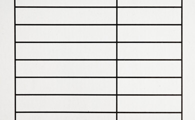 Blank black and white table chart
