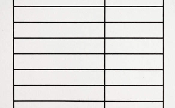 Blank black and white table chart
