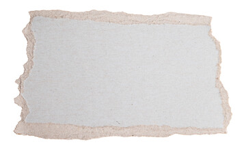 Obraz premium Rough edge recycled paper piece isolated 