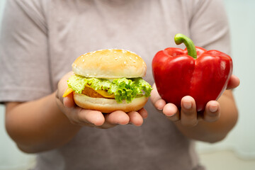 Junk food no good health eating for diet.