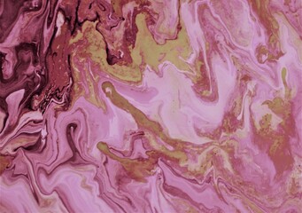 Marble abstract acrylic background. Marbling artwork texture. Agate ripple pattern. Gold powder.
