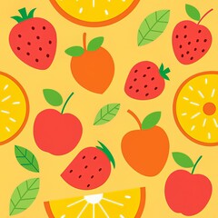 Bright and Cheerful Summer Fruit Pattern