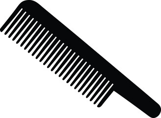 flat hair comb icon for beauty and personal care design