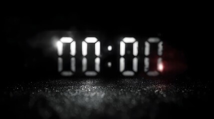 Digital clock displaying midnight on January 1 2026