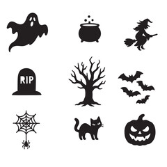 Obraz premium set of halloween icons
