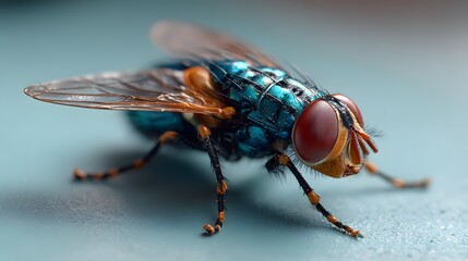 Obraz premium fly on leaf